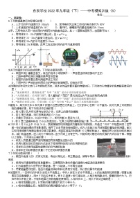 2022年四川省绵阳东辰国际学校中考物理模拟试卷5（无答案）