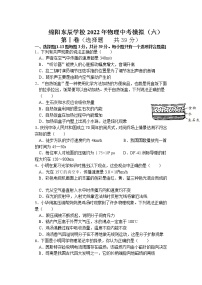 2022年四川省绵阳东辰国际学校中考物理模拟试卷6（无答案）