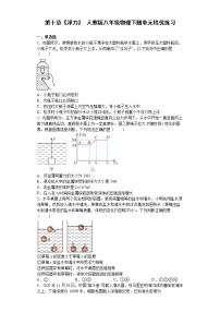 初中物理人教版八年级下册10.1 浮力复习练习题