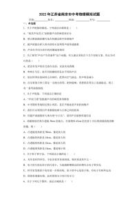 2022年江苏省南京市中考物理模拟试题(含答案)