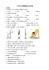 湖南省娄底市九年级上学期物理期末考试试卷及答案