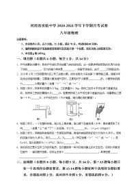 河南省实验中学2020-2021学年八年级下学期物理月考试卷