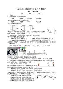 2022年中考物理二轮复习专题练习-透镜及凸透镜成像