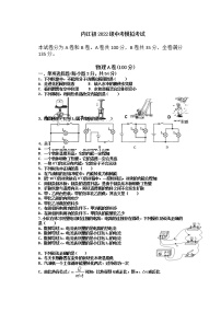 2022年四川省内江市九年级中考模拟考试物理试题（无答案）