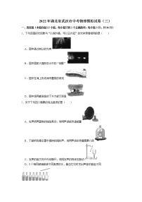 2022年湖北省武汉市中考物理模拟测试卷（三）(word版含答案)