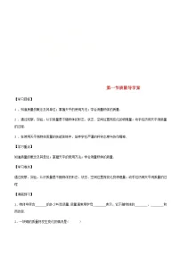 初中物理人教版八年级上册第1节 质量学案及答案