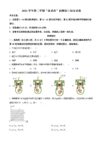 2022年上海市金山区6月线下中考二模物理试题（含详解）