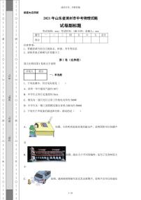 2021年山东省滨州市中考物理试题-（带答案）