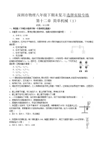 2021-2022学年人教版物理八年级下册第十二章简单机械期末专项练习（无答案）