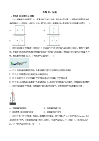 2022年全国各地中考物理真题汇编 ——专题06 压强