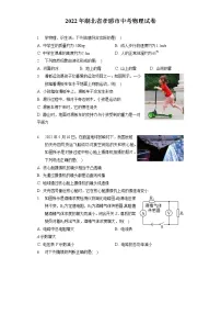 2022年湖北省孝感市中考物理试卷（含答案解析）