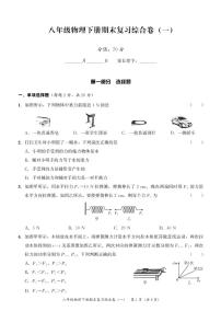 2022年人教版物理八年级下册期末复习模拟试卷1