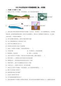 2022年全国各地中考物理真题汇编之光现象附真题答案