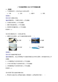 广西北部湾地区2022年中考物理试卷解析版