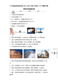 广东省深圳市宝安区2021-2022学年八年级（下）期末学情调查问卷物理试题 (word版含答案)