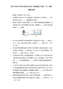 2021-2022学年江西省吉安市十校联盟八年级（下）期中物理试卷（Word解析版）