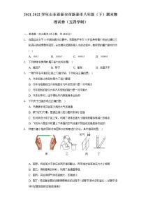 山东省泰安市新泰市2021-2022学年八年级下学期期末物理试卷（五四学制）(word版含答案)