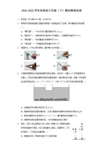 河南省2021-2022学年八年级下学期期末教学质量检测物理试卷(word版含答案)