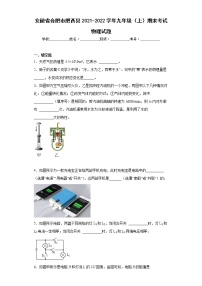 安徽省合肥市肥西县2021-2022学年九年级（上）期末考试物理试题(word版含答案)