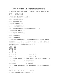 安徽省固镇县2022年八年级（上）物理期中综合训练卷(word版，含答案)