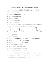 安徽省淮南市大通区2022年八年级（上）物理期中综合训练卷(word版，含答案)