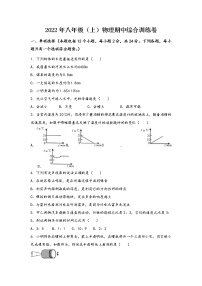 安徽省马鞍山市花山区2022年八年级（上）物理期中综合训练卷(word版，含答案)