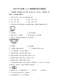 河南省南阳市卧龙区2022年八年级（上）物理期中综合训练卷(word版，含答案)