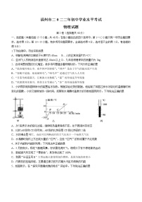 2022年山东省滨州市中考物理试题(word版无答案)