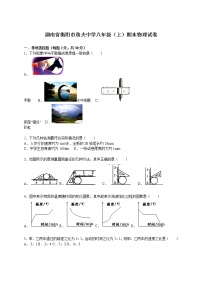 物理八年级上湖南省衡阳市逸夫中学八年级（上）期末物理试卷(WORD版，含解析)