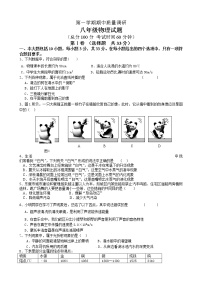 物理八年级上山东省东营市广饶县乐安中学八年级上学期期中考试物理试题