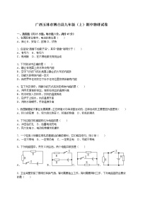 九年级物理广西玉林市博白县九年级（上）期中物理试卷(有答案）