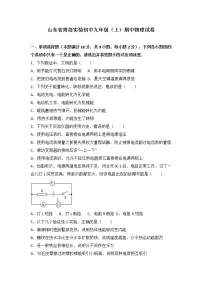 九年级物理山东省青岛实验初中九年级（上）期中物理试卷（含答案）