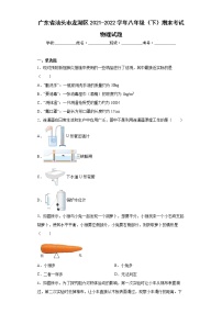 广东省汕头市龙湖区2021-2022学年八年级（下）期末考试物理试题(word版含答案)