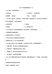 2022年中考物理真题提升练习：光(含答案)