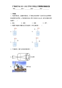 广西南宁市2021-2022学年八年级上学期期末物理试题(含答案)