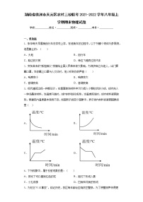 湖南省株洲市天元区农村三校联考2021-2022学年八年级上学期期末物理试题(含答案)