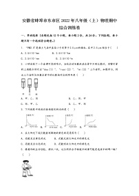 安徽省蚌埠市东市区2022年八年级（上）物理期中综合训练卷(word版，有答案)