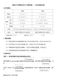 最新中考物理总复习专题突破——动态电路知识点练习题