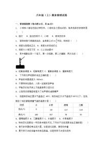 08、八年级（上）期末物理试卷（附答案解析版）