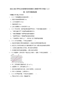 山东省乐陵市三间堂中学2022-2023学年八年级上学期第一次月考物理试题(含答案)