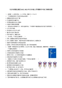 湖南省长沙市雅礼集团2022-2023学年九年级上学期期中考试 物理试卷(含答案)