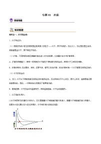 人教版物理九年级全册考点大串讲  专题01  内能（知识梳理+专题过关）（含解析）