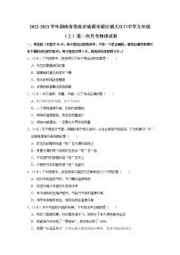 湖南省娄底市涟源市湄江镇大江口中学2022-2023学年九年级上学期第一次月考物理试卷(含答案)