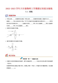 初中物理第五章 透镜及其应用第1节 透镜优秀课后测评