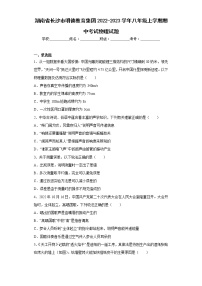 湖南省长沙市明德教育集团2022-2023学年八年级上学期期中考试物理试题(含答案)