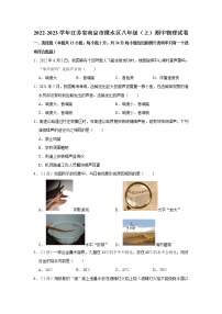 江苏省南京市溧水区2022-2023学年八年级上学期期中物理试卷(含答案)