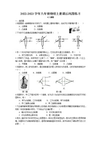 初中物理苏科版八年级上册4.2 透镜练习题