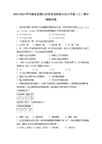 2022-2023学年湖北省荆门市沙洋县国道片区八年级（上）期中物理试卷(含答案解析)