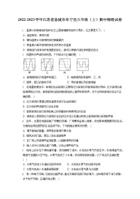 2022-2023学年江苏省盐城市阜宁县八年级（上）期中物理试卷(含答案解析)