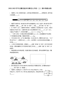 2022-2023学年安徽省宿州市泗县九年级（上）期中物理试卷（含答案解析）